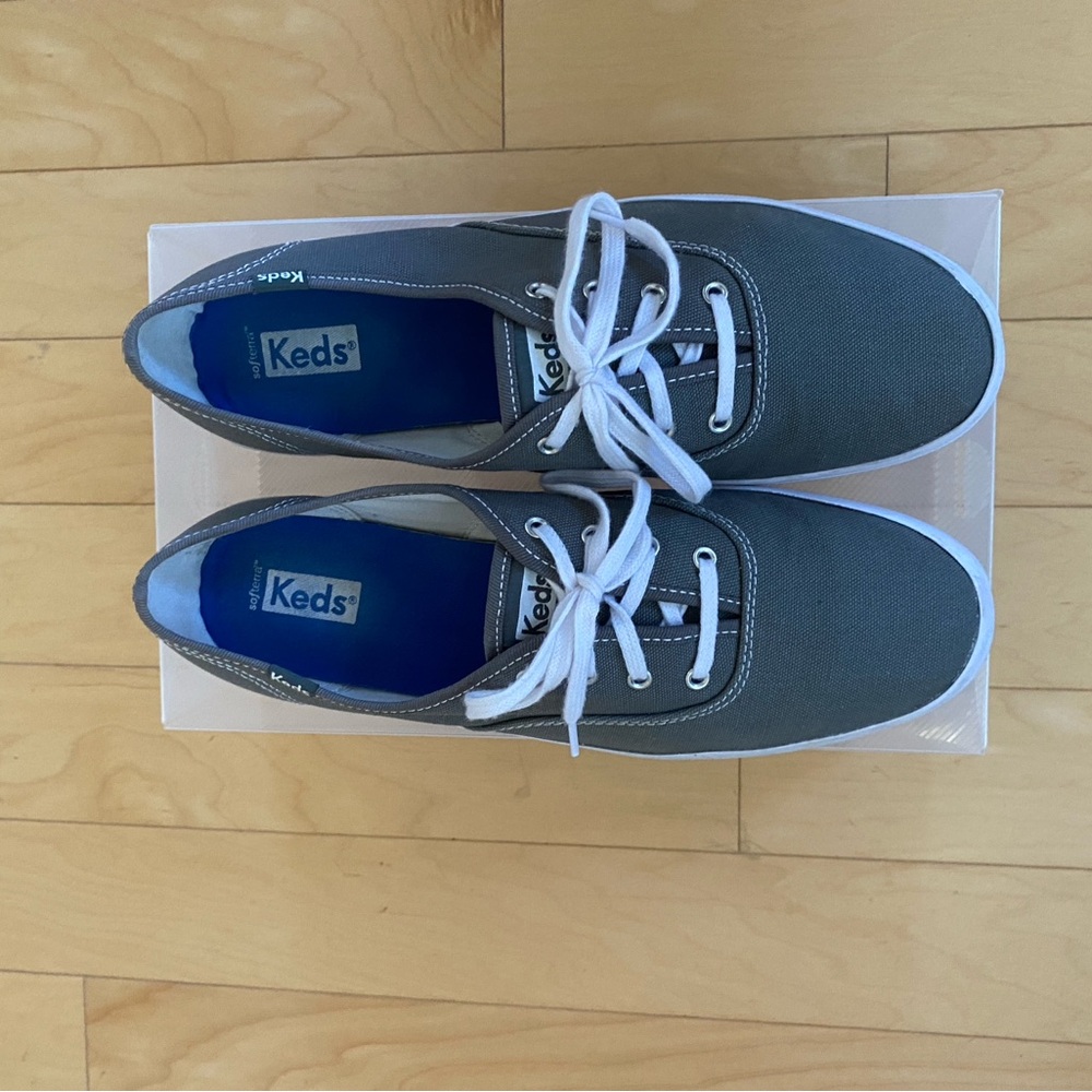 Keds Women's Gray Canvas Sneakers - Picture 2 of 7